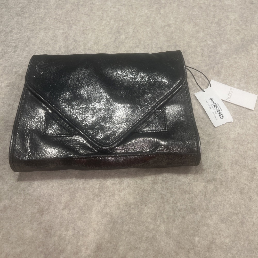 Botkier Calie Crossbody Clutch Medium Bag Gun Metal NWT Stunning Modern - Picture 2 of 16
